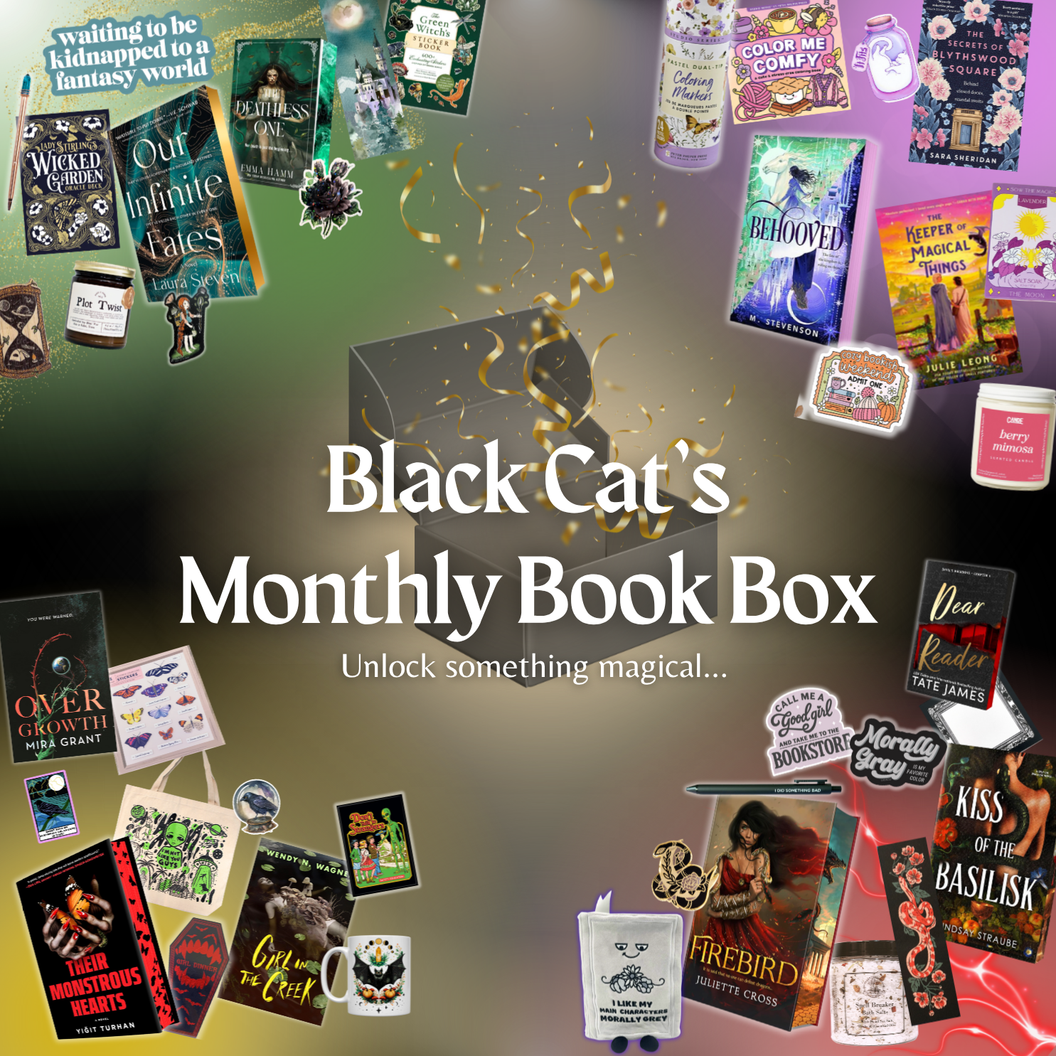 Black Cat's Monthly Book Box | Black Cat Books & Oddities - Medina